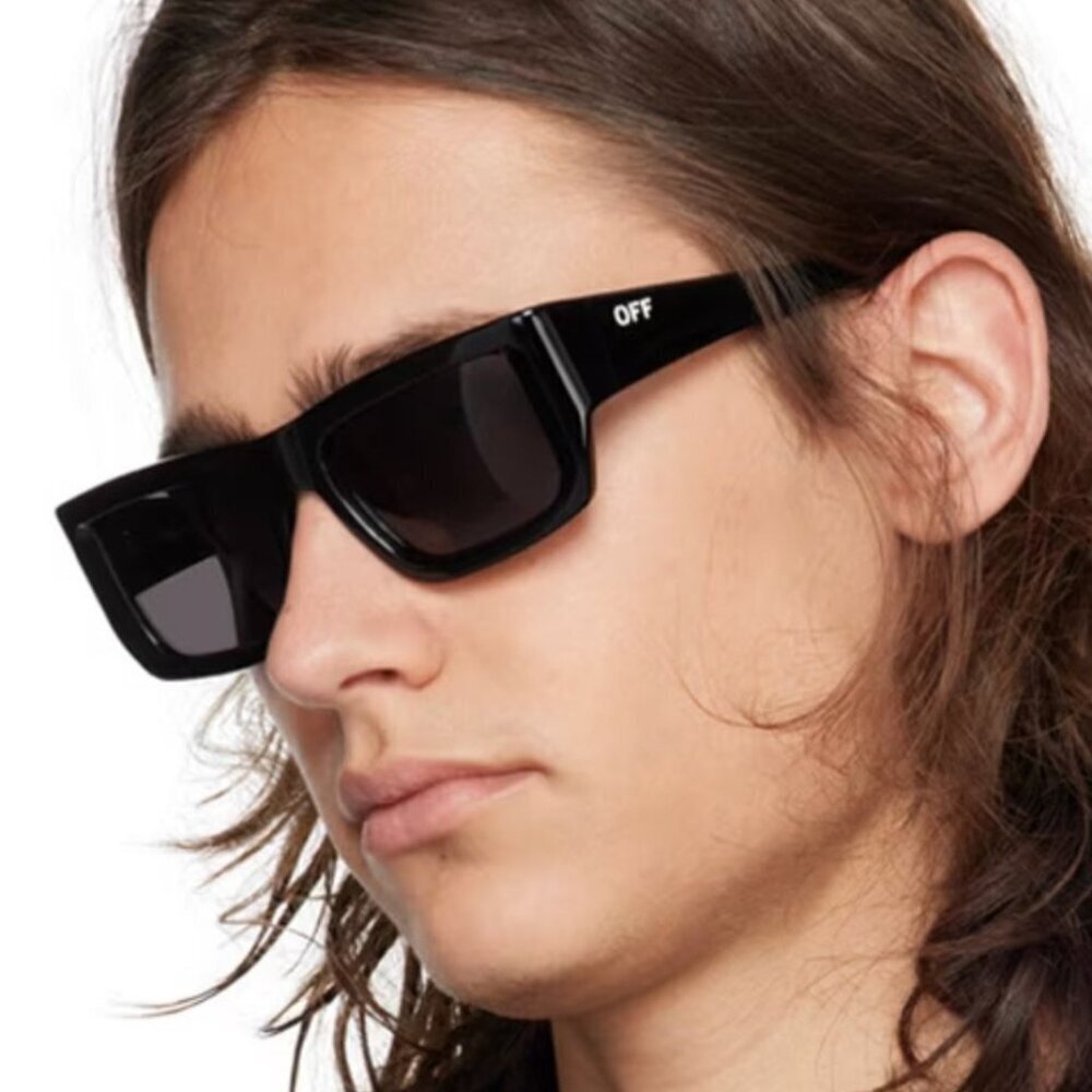NWT Off-White Prescott Black Cat Eye 53mm Sunglasses